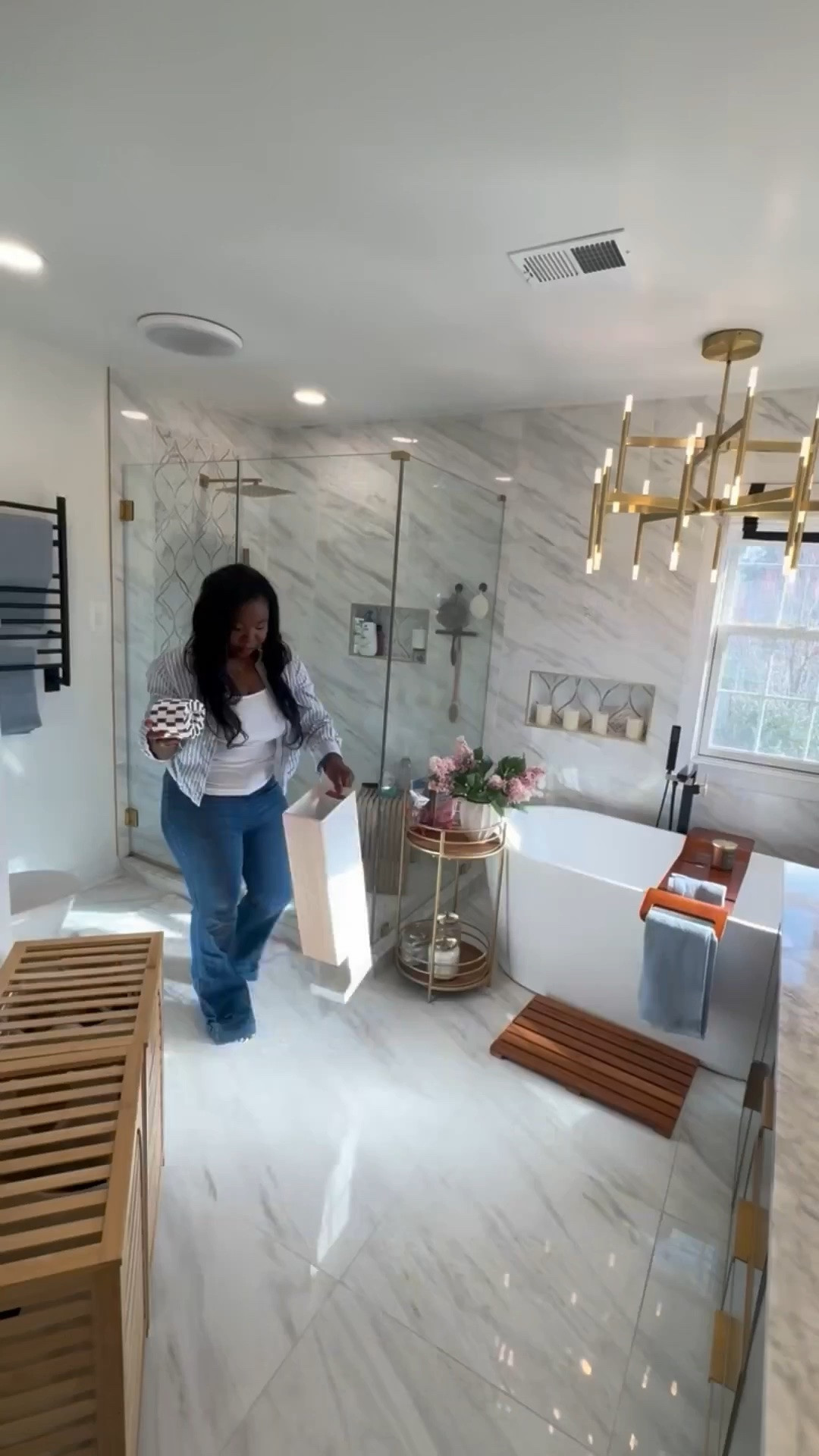 Some of my favorite￼ bathroom, fines, including this space, saving toilet paper holder and dispenser

#LTKHome #LTKSaleAlert