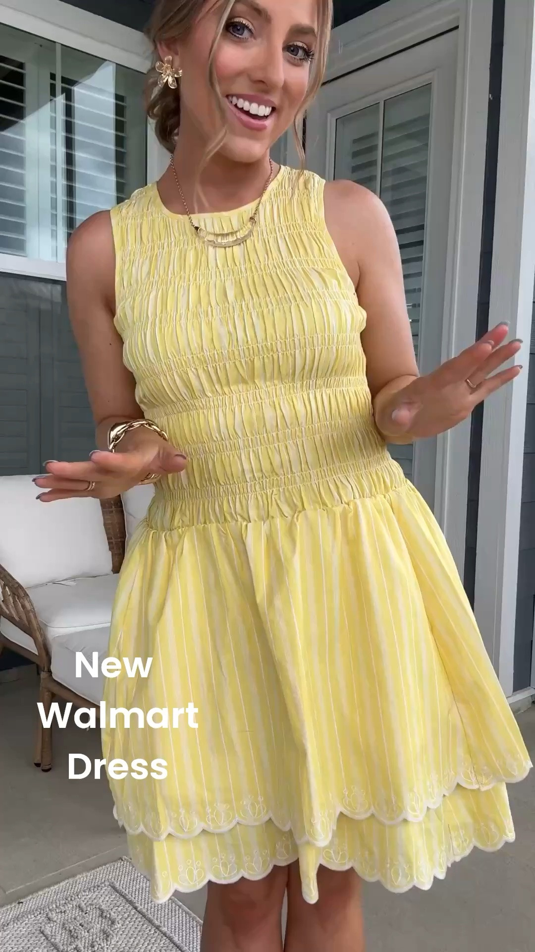 This embroidered scallop hem smocked dress from Walmart looks SO much more expensive than it is 😍💛

The scallop hem detail, embroidery, and flattering smocked fit are absolutely beautiful and it gives major boutique vibes 👏🏻 Perfect for summer parties, brunch, beach vacations, showers, or any event where you want something cute but still comfortable ☀️

Also comes in navy and both colors are stunning 🤌🏻

#walmartfashion #walmartfinds #summerdress #embroidereddress #scallophem #smockeddress #boutiquefashion #affordablefashion #walmartstyle #summerfashion #dressseason #vacationstyle #brunchoutfit #momstyle #casualchic #ootd #fashionfinds #yellowdress #summerwardrobe

#LTKootd #LTKPetite