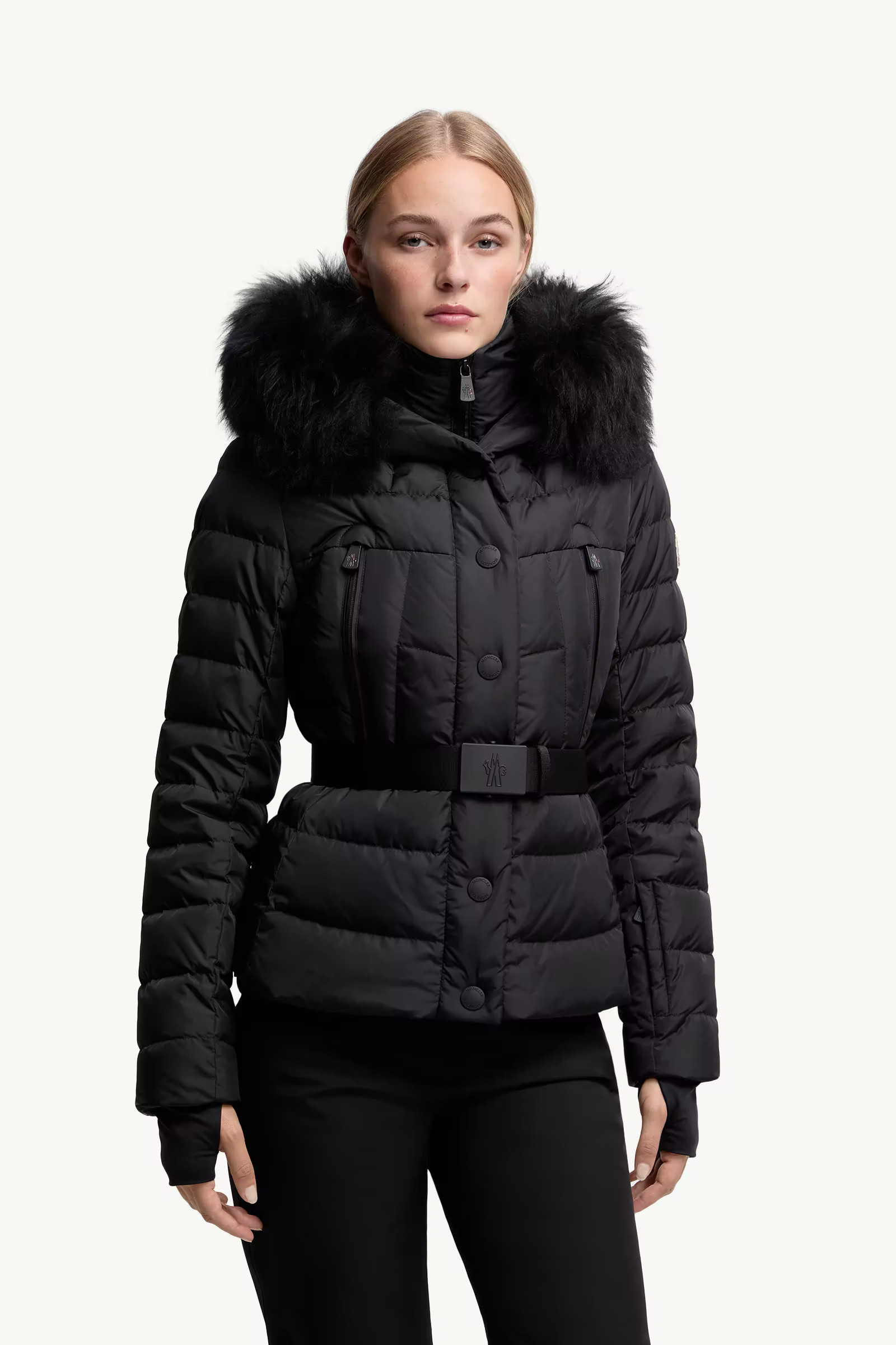 Beverley Hooded Shearling-Trimmed Insulated Ski Jacket | Moncler