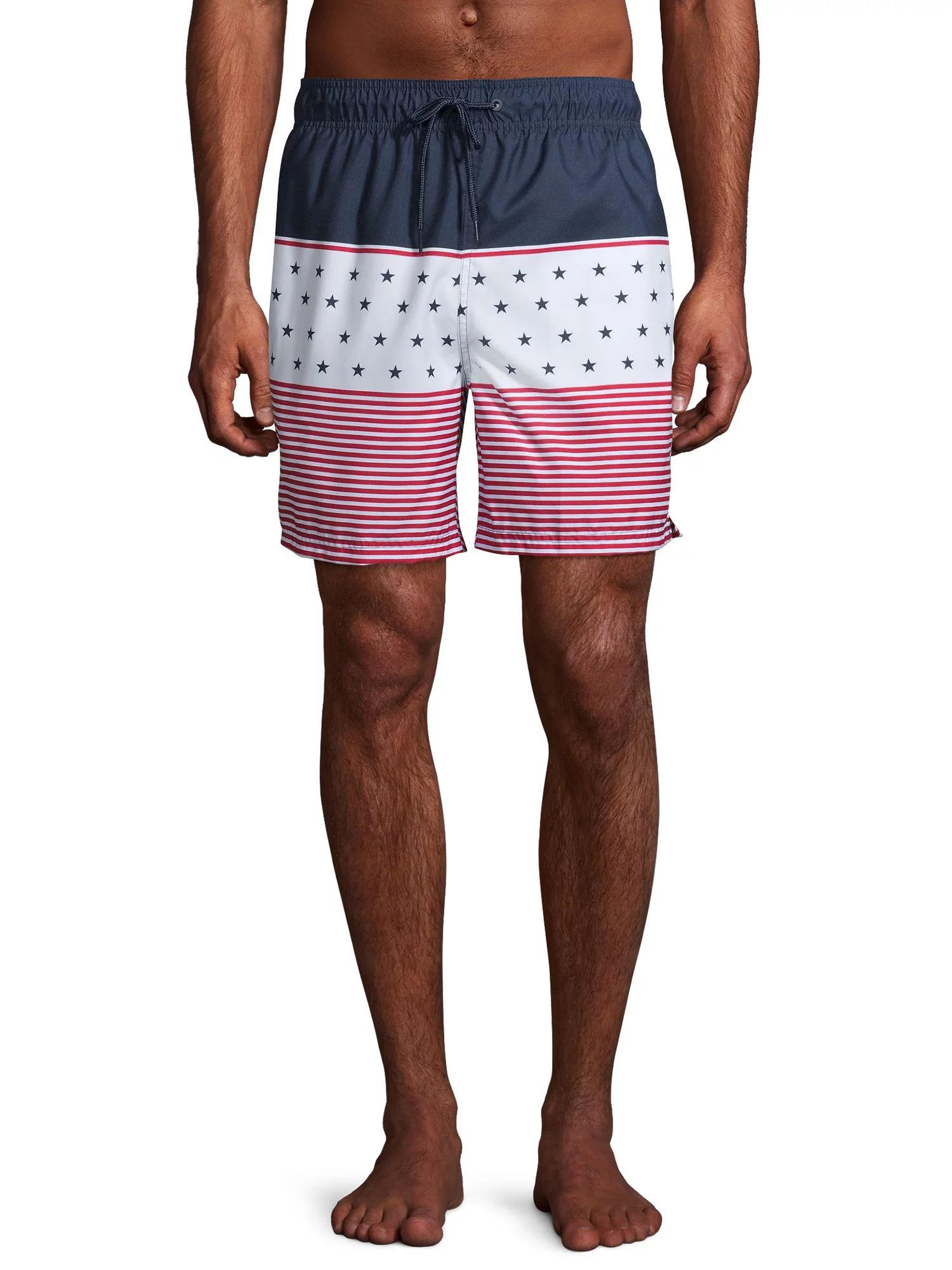 George Men's and Big Men's 6" Patriotic Stripes Swim Trunks, up to Size 3XL | Walmart (US)