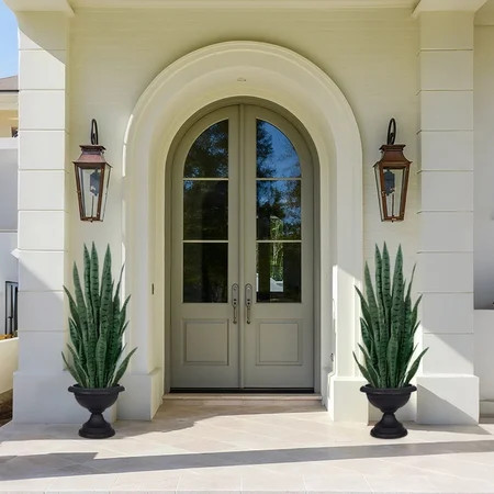 OLIVIVI Faux Snake Plants 3FT Tall Artificial Silk Agave Plant for Home Office Decor Indoor Outdoor Fake Lifelike Potted Plant with Wood Branches 2 pack | Walmart (US)