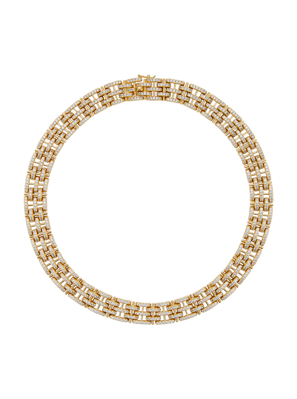 LILETTA PAVÉ LINK NECKLACE, GOLD | Dorsey