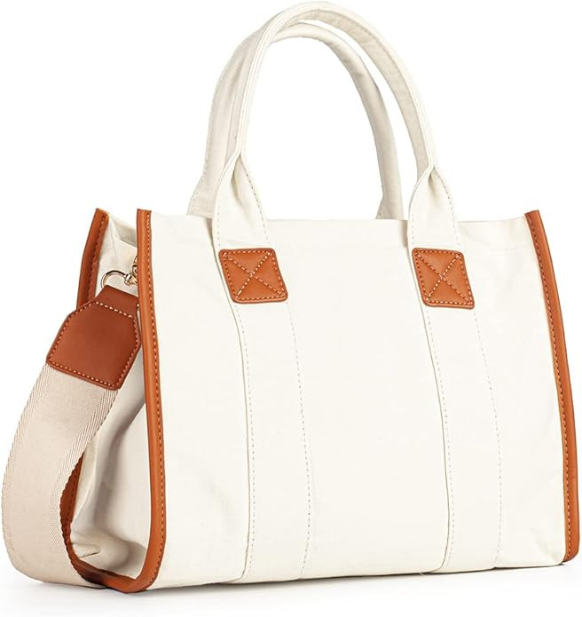 Meejune Women Canvas Tote Handbags Casual Shoulder Work Bag Crossbody…… | Amazon (US)