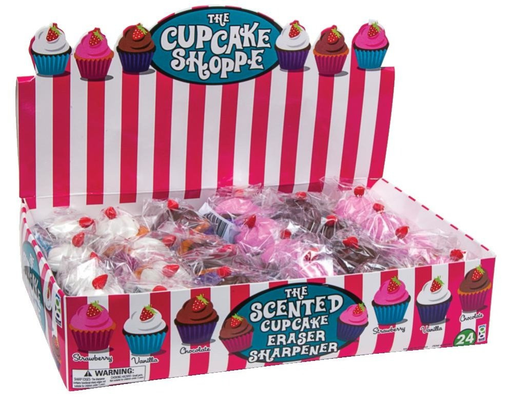 Raymond Geddes Cupcake Shoppe 2-in-1 Pencil Sharpener with Eraser (Pack of 24) | Amazon (US)