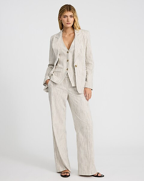 Editor Striped Mid Rise Trouser Pant | Express