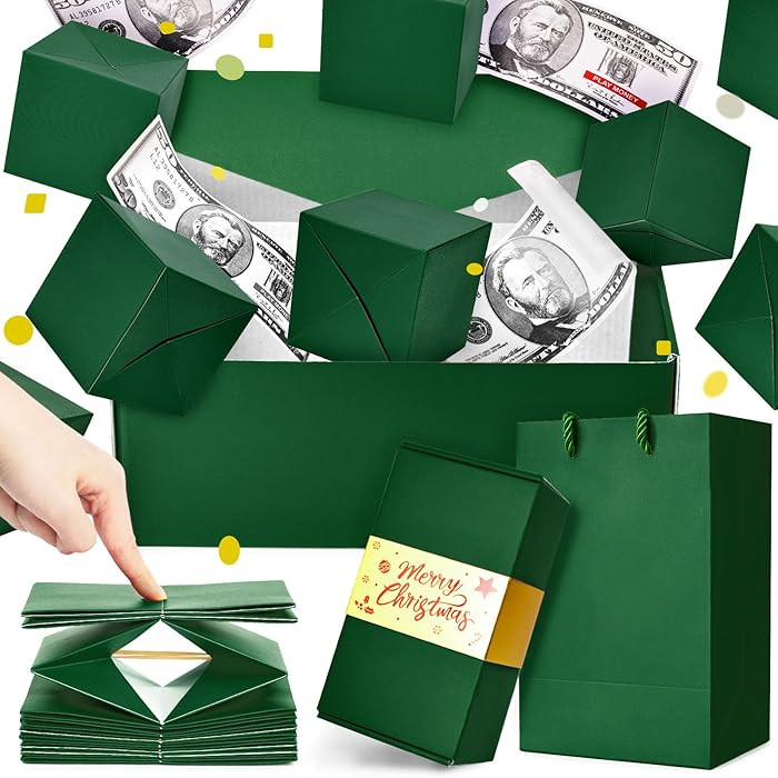 Koogel Surprise Gift Box Explosion, Folding Bouncing Green Pop Up Box for Birthday Anniversary Pa... | Amazon (US)