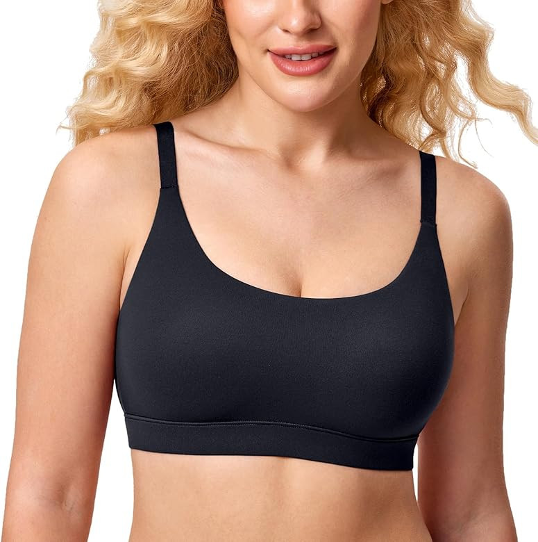 DELIMIRA Women's Natrelax Plus Size Wireless Bralette Scoop Neck - Full Coverage Seamless Tshirt ... | Amazon (US)