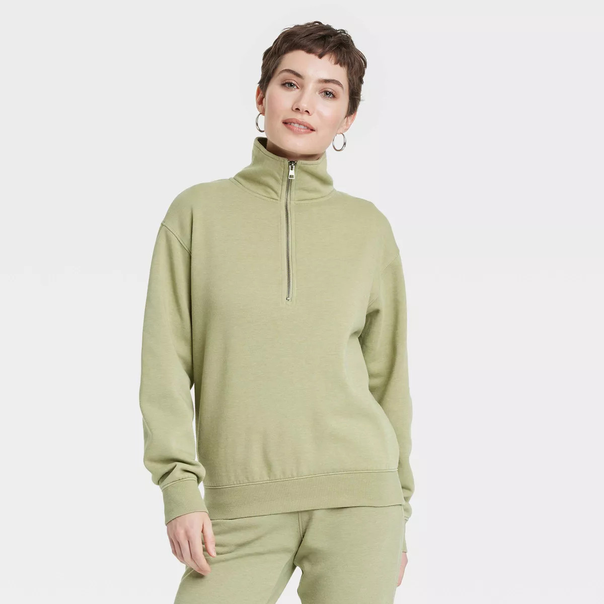 Women's Leisure Studio Quarter Zip Pullover Sweatshirt - Universal Thread™ | Target