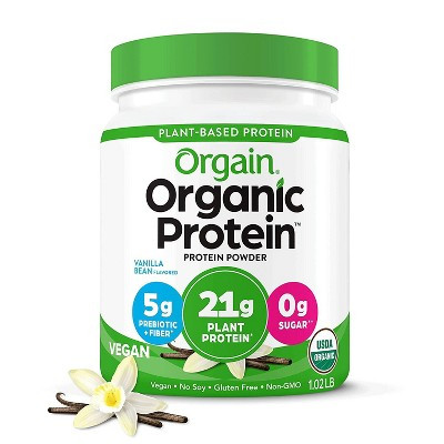 Orgain Organic Vegan Plant Based Protein Powder - Vanilla Bean - 16.32oz | Target