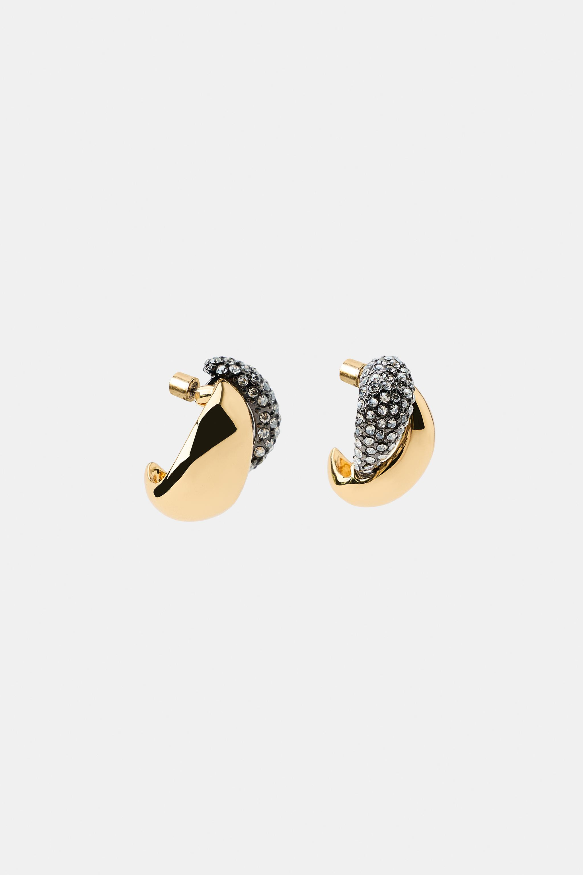 SPARKLY HOOP EARRINGS | Zara US
