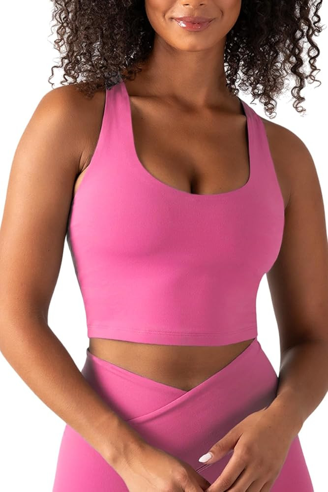 YITTY Active Women's UltraLuxe Built-in Bra Tank Top, Athleisure, 4-Way-Stretch | Amazon (US)
