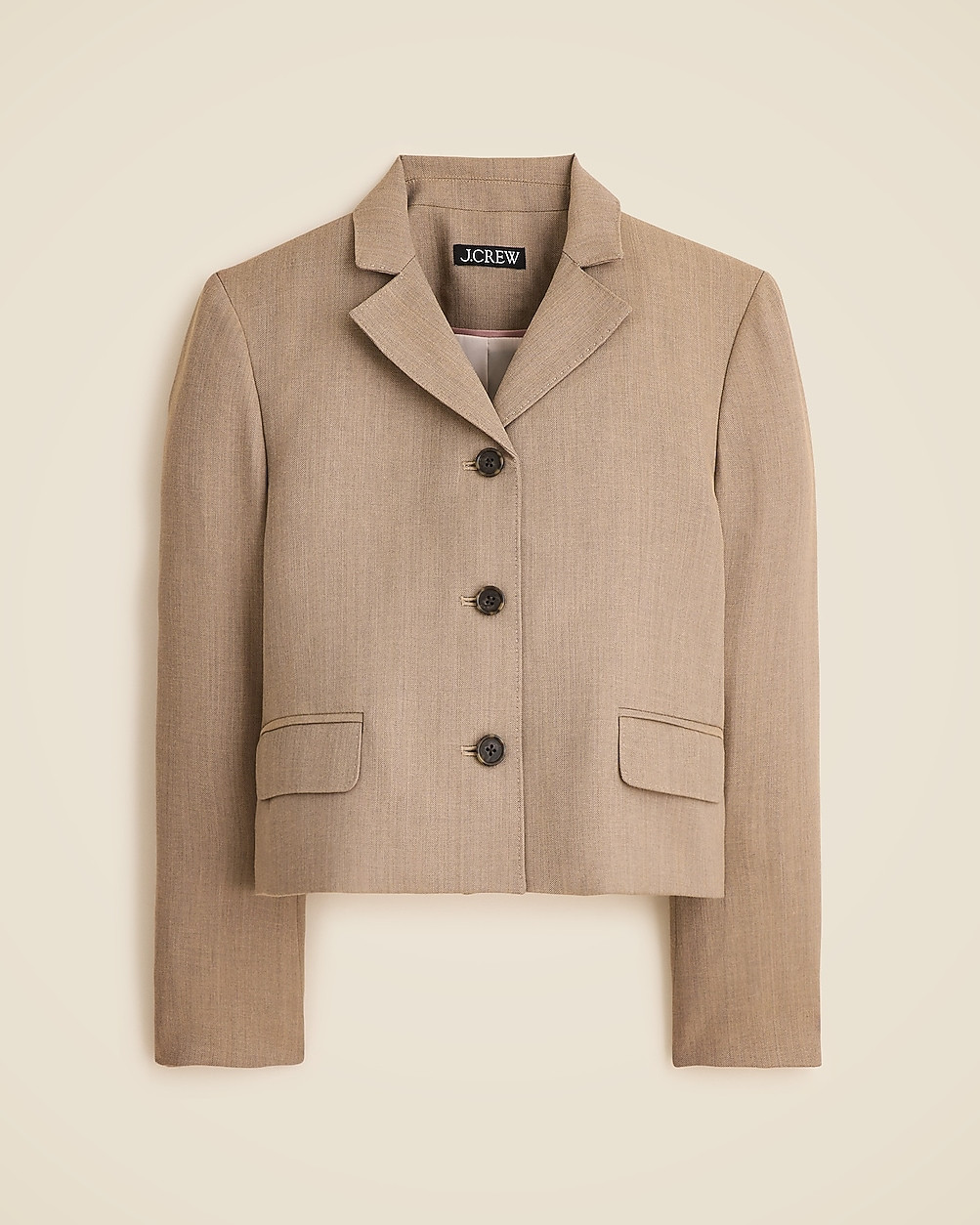 Cropped lady blazer in wool-blend herringbone | J. Crew US