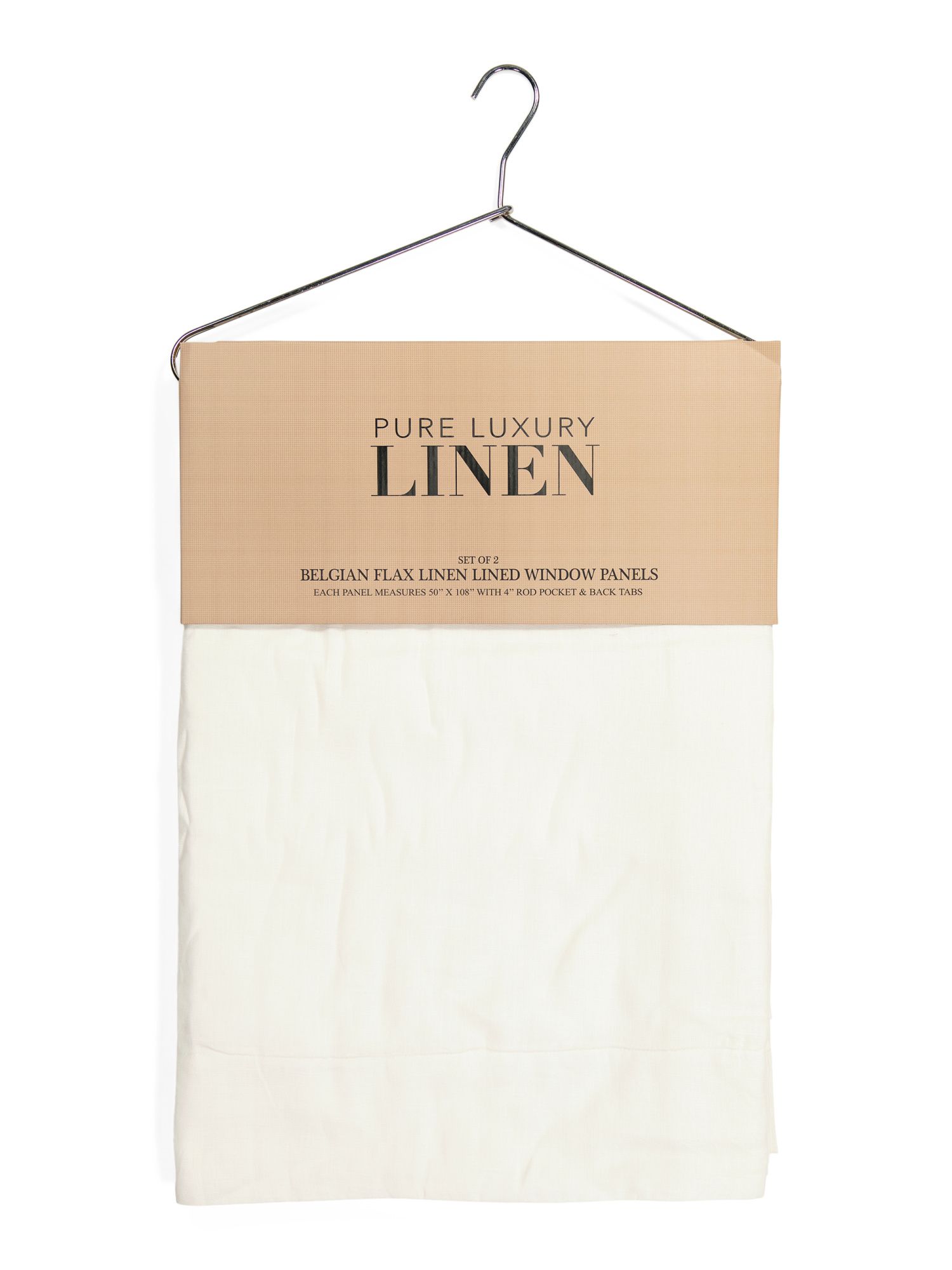 50x108 Set Of 2 Lined Linen Curtains | TJ Maxx