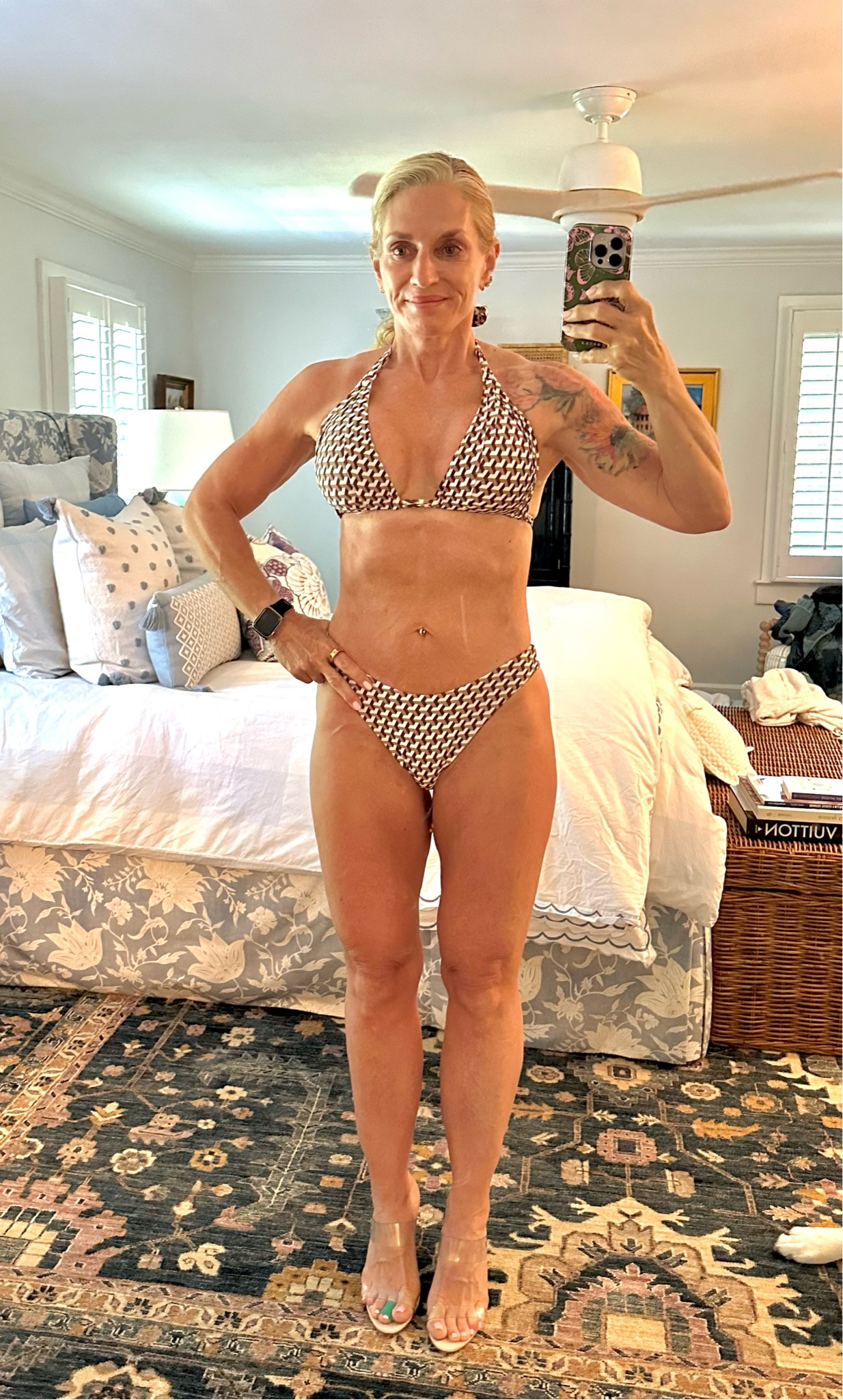 Weekly check-in with my coach @anni.b.fit.  Absolutely LOVING this two piece from @mondaysswimwear! The fit is exceptional! I’m wearing a V top, and a S bottom.  Bottom is true to size… the tops are a bit of a guessing game depending on the cut and how much coverage you’re looking for.

#LTKFitness #LTKOver40 #LTKSwim