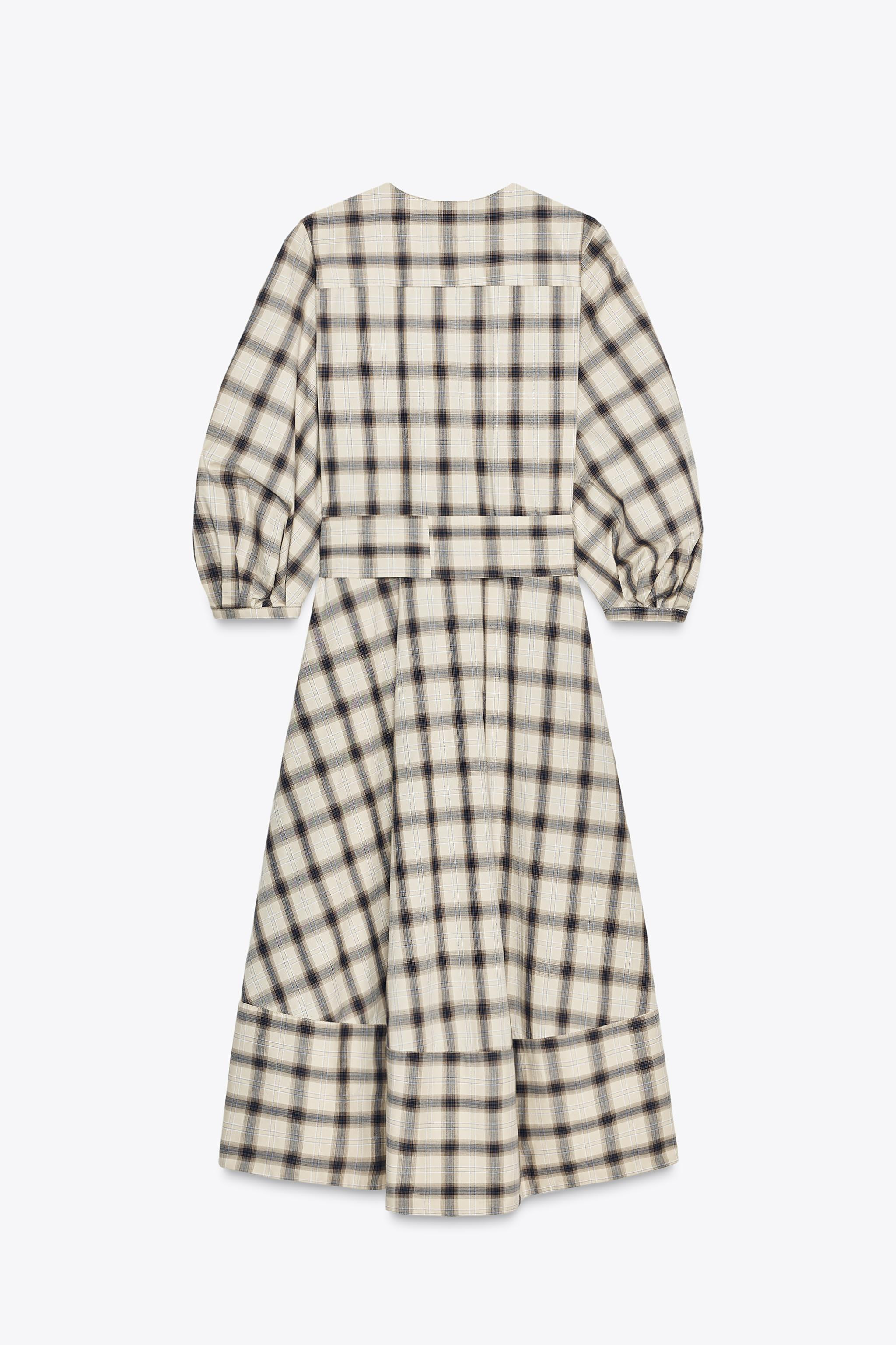 ZW COLLECTION PLAID SHIRT DRESS | Zara US