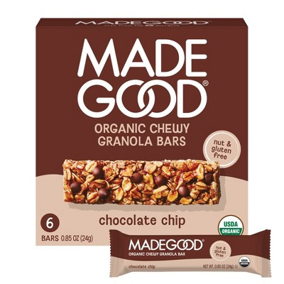 MadeGood Chocolate Chip Granola Bars - 5.1oz/6pk | Target