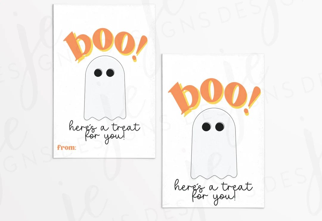 Halloween Boo Here's a Treat for You 3x2 Gift Tag - Etsy | Etsy (US)