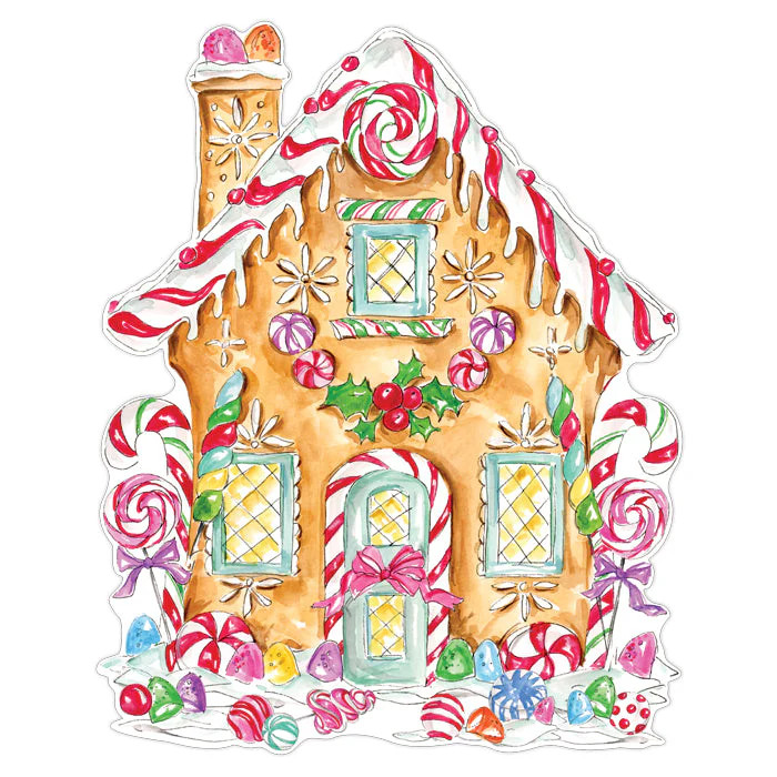 Candy Gingerbread House Posh Die-Cut Placemat | Rosanne Beck Collections
