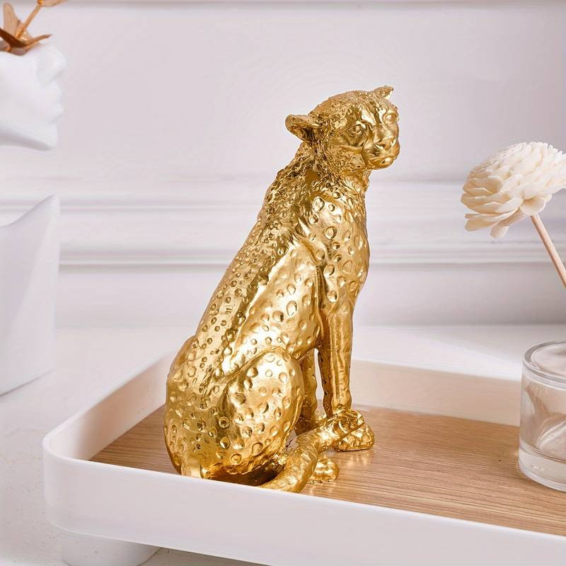 Golden Leopard Statue Decoration Ornament Handmade Resin - Temu | Temu Affiliate Program