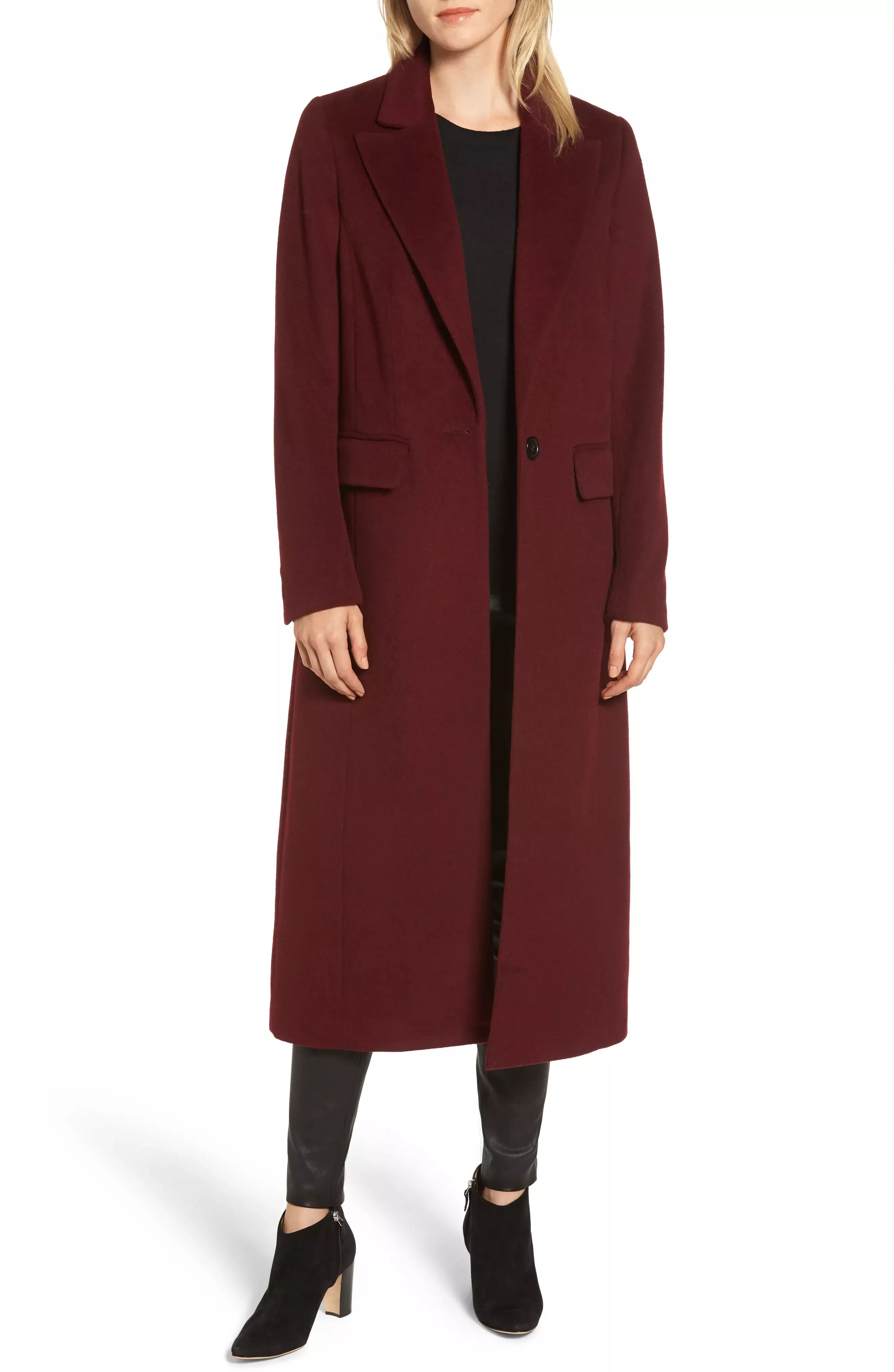 Avec les filles store wool blend menswear coat