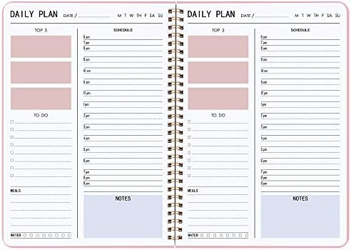 Daily Planner Hourly Schedules Appointment Planner Undated with To-Do List,Meals,Notes 10"X7.3",F... | Amazon (US)