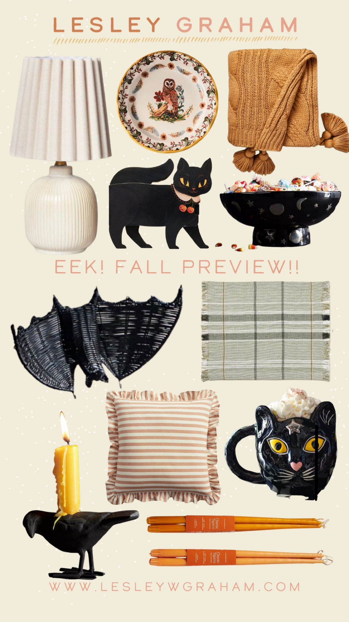 EEK!! Fall Preview! Anthropologie fall home. Target fall home. Spooky cats, bats, and crows. Cozy fall blankets. Beautiful fall plates. Halloween touches. 

#LTKunder100 #LTKSeasonal #LTKhome