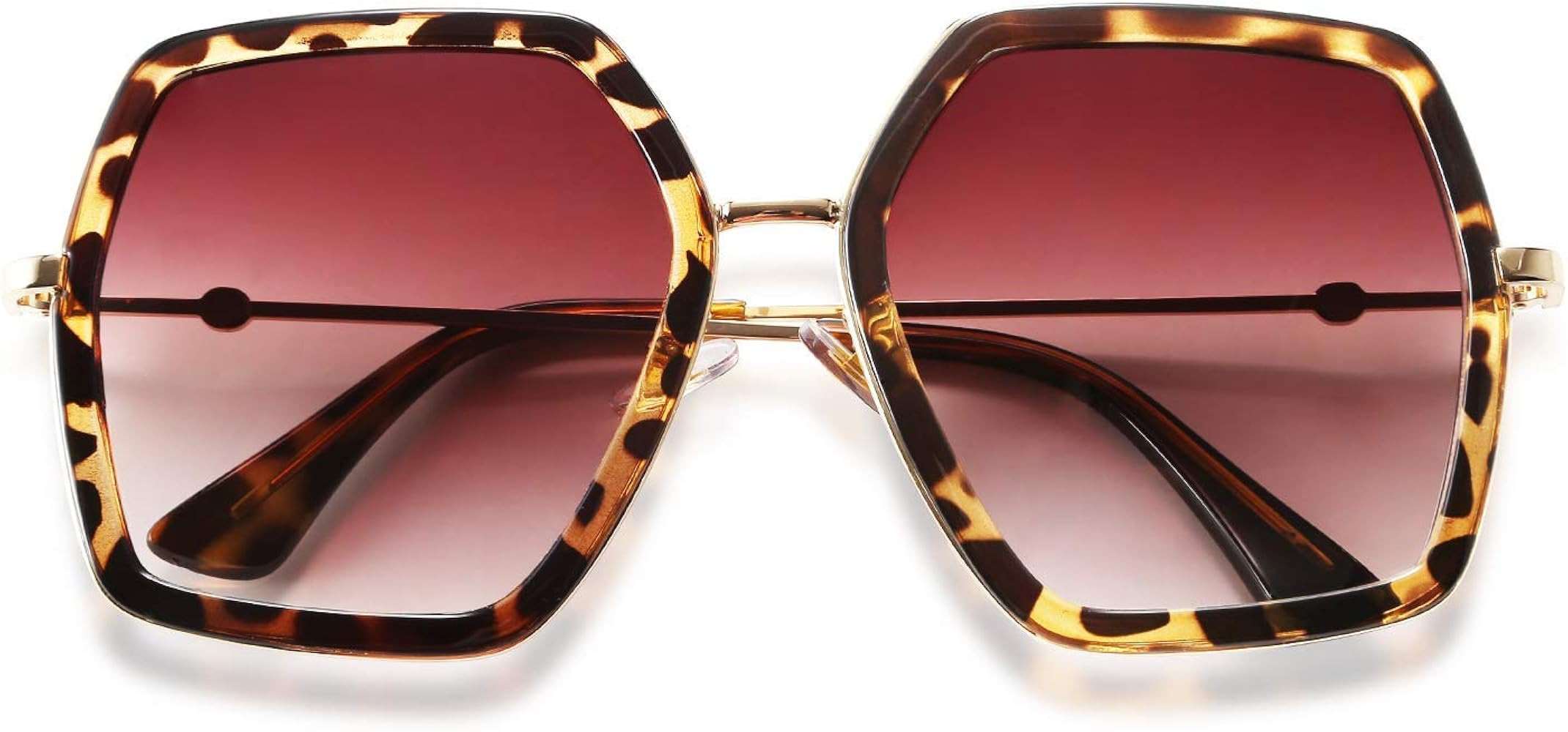 FEISEDY Women Large Hexagon Inspired Sunglasses Fashion Irregular Design Style Geometric B2503 | Amazon (US)
