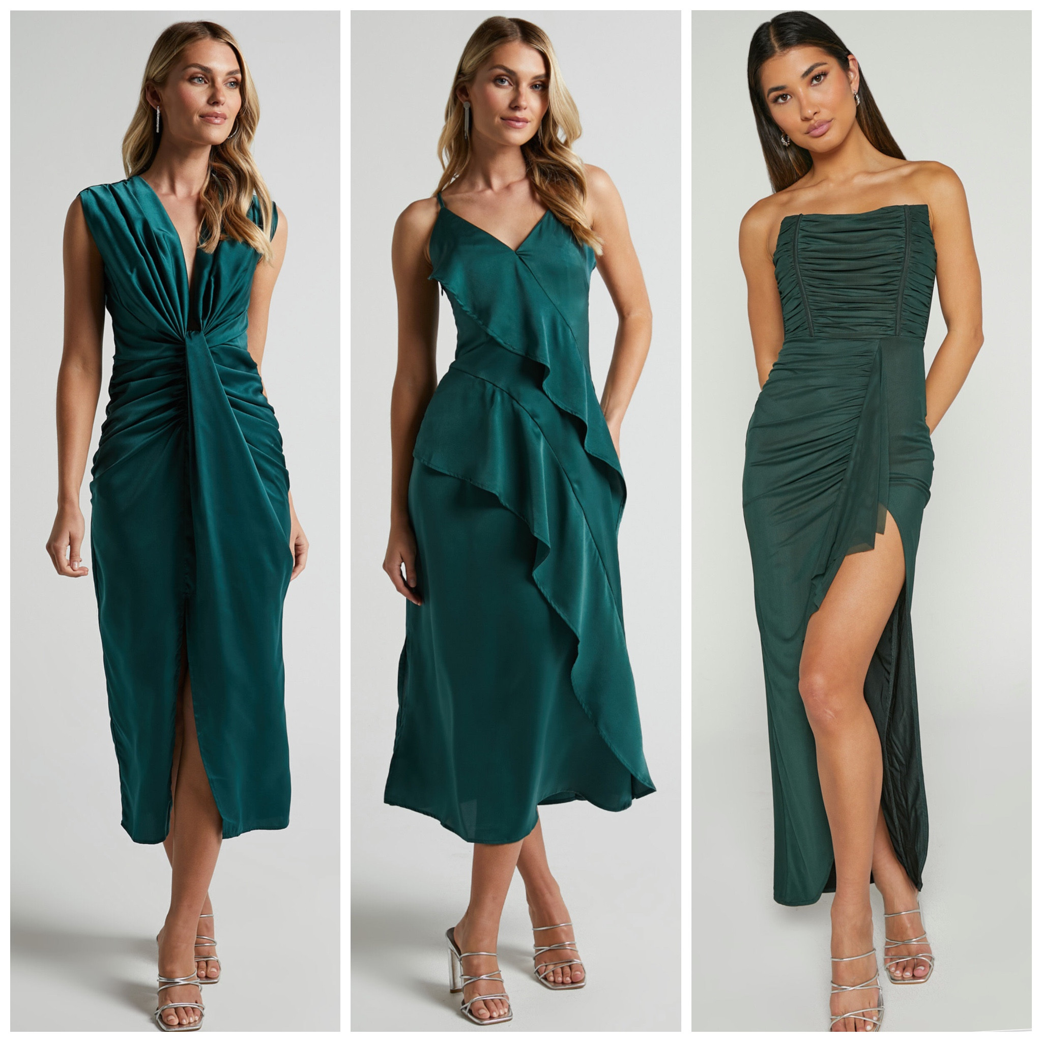 empire waist dress long plus blue Eleni Drape Midi Dress (Emerald Green) | Love Cherish