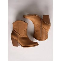 Western Heeled Bootie (WW) in Beige-Tan | Torrid (US & Canada)
