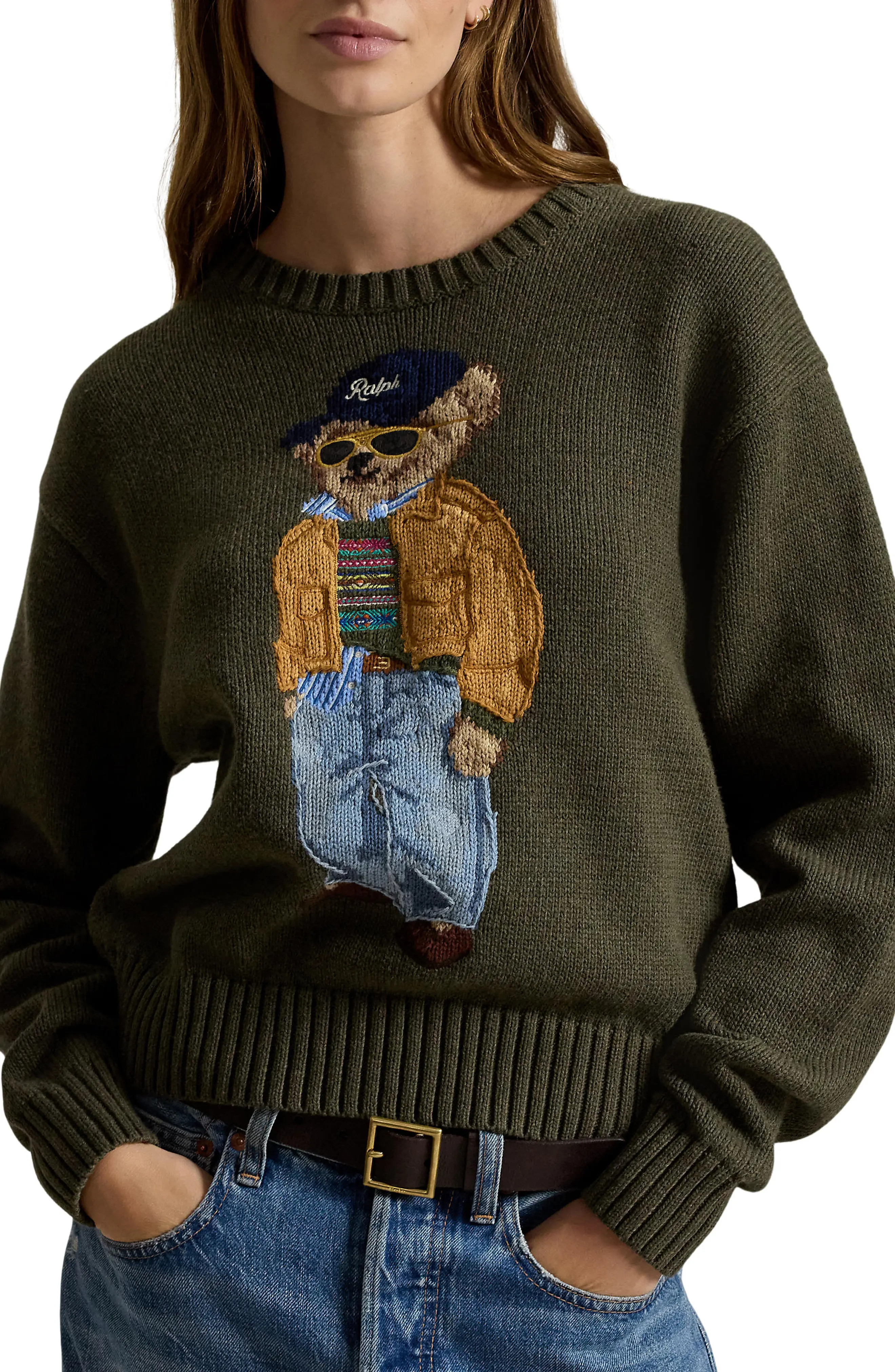 Polo Bear Cotton Crewneck Sweater (Women) | Nordstrom | Nordstrom