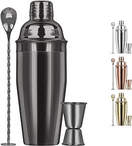 Large 24oz Cocktail Shaker Set, Stainless Steel 18/8 Martini Mixer Shaker with Built-in Strainer,... | Amazon (US)