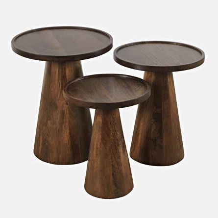 Jean Solid Wood Tray Top Pedestal End Table | Wayfair North America