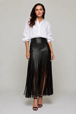 Laura Fringe Midi Skirt | Benaar La