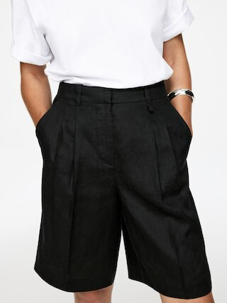 Linen Shorts – Black – Women – ARKET GB | Arket UK