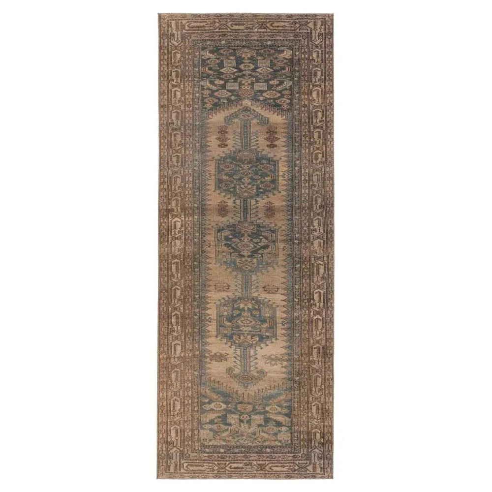 Ayden Global Bazaar Brown Ushak Patterned Rug - 4'x8' | Kathy Kuo Home