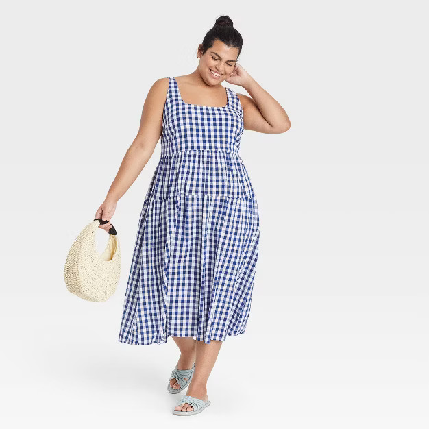 Women's Plus Size Sleeveless Tie-Back Tiered Dress - Ava & Viv™ | Target