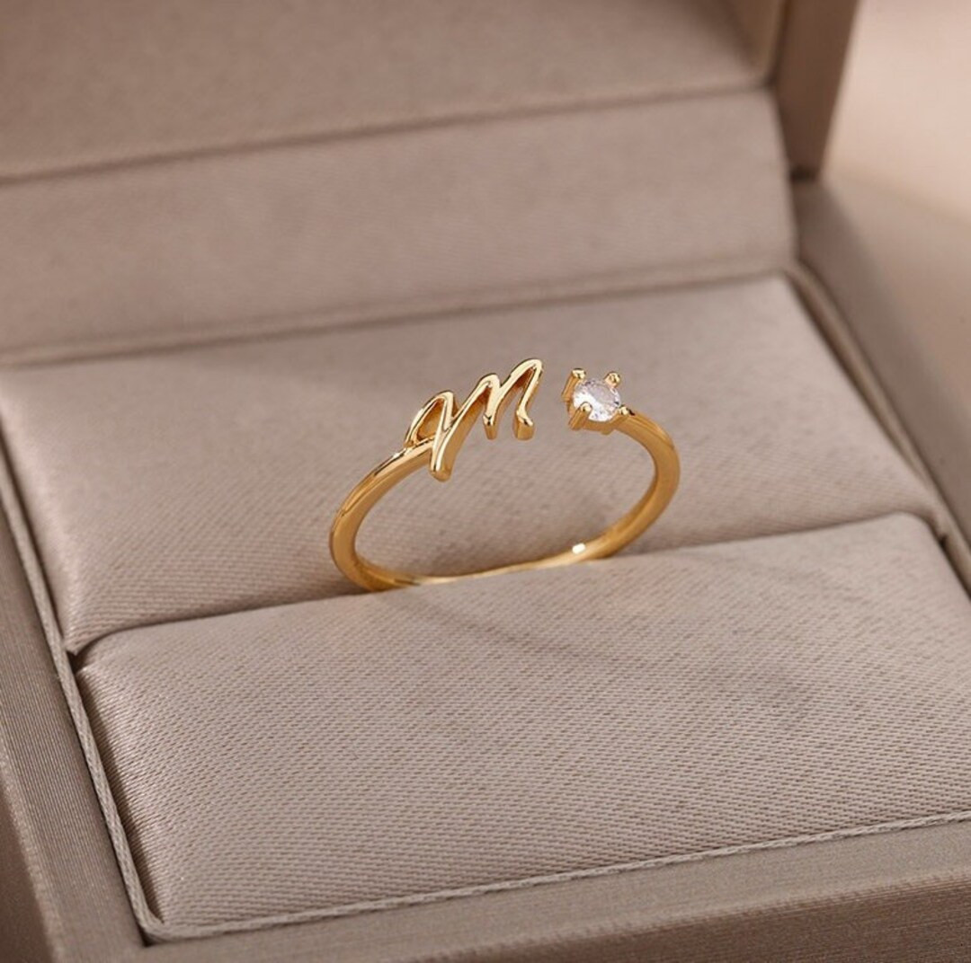 Bridesmaid Gifts Bridal Party Gift Wedding Gifts Maid of Honor Gift Initial Letter Ring Bridal Pa... | Etsy (US)