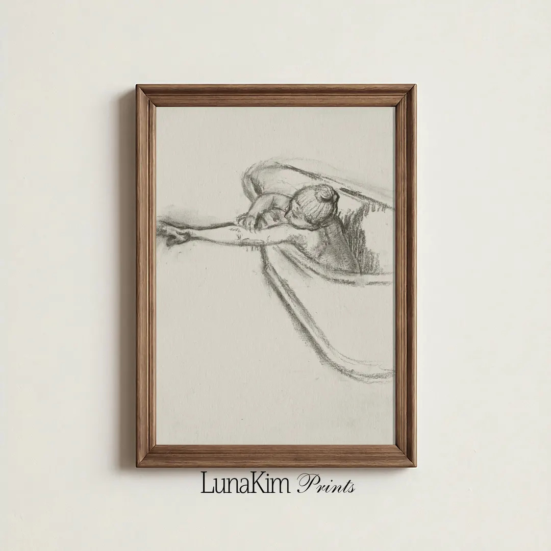 Vintage Neutral Bathroom Sketch Print Woman Bathing Drawing Minimal Neutral Vintage Artwork Gift ... | Etsy (US)