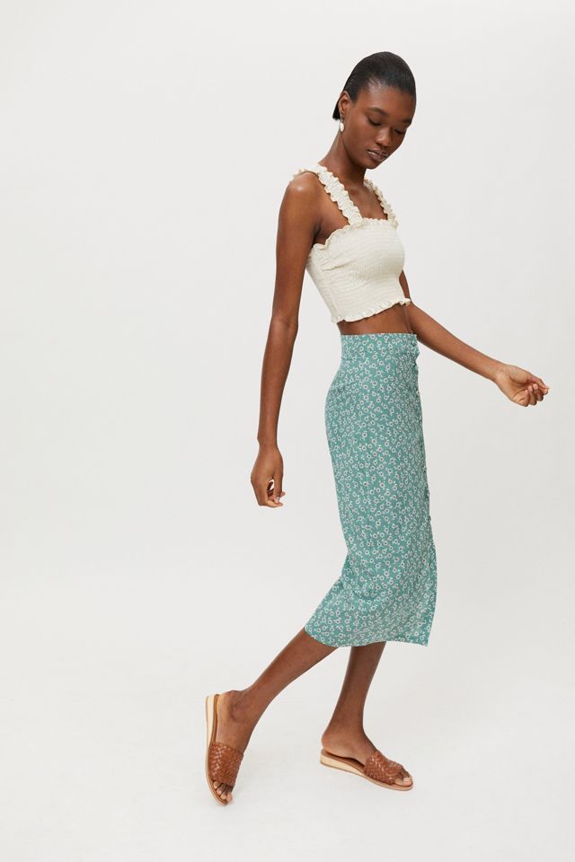 Daisy Street Chloe Button-Front Skirt | Urban Outfitters (US and RoW)