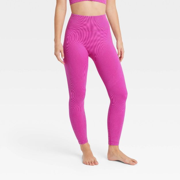 Women's High-Rise Ribbed Seamless 7/8 Leggings - JoyLab™ | Target