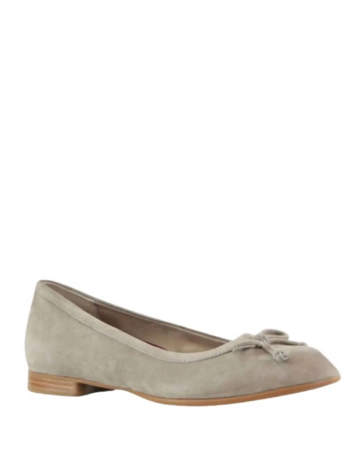 Women's Joslyn Ballet Flat Shoes In Deep Taupe Suede | Shop Simon