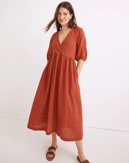 Marianna Puff-Sleeve Midi Dress | Madewell