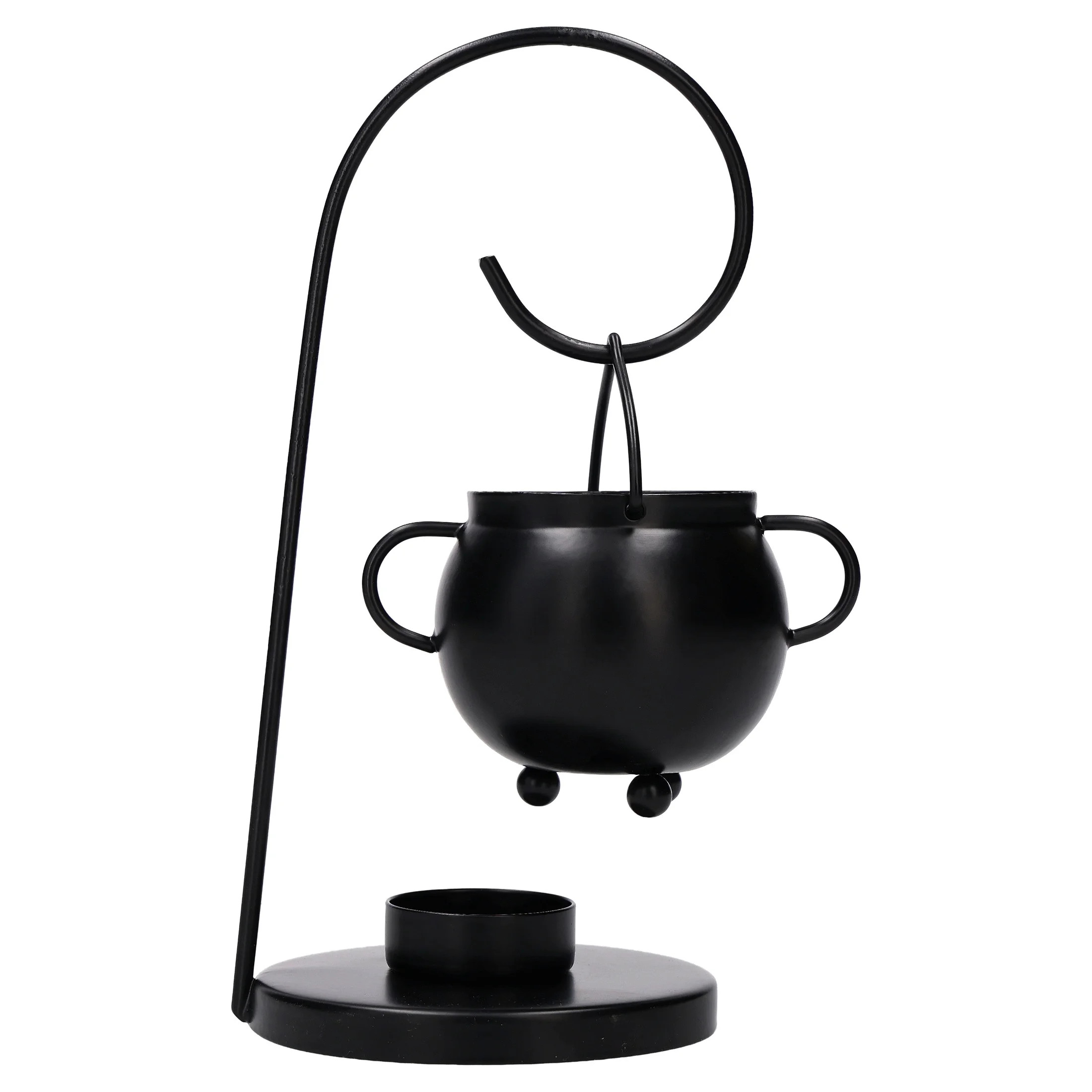 Metal Cauldron Tealight Warmer, Black, 9", Halloween by Way To Celebrate - Walmart.com | Walmart (US)