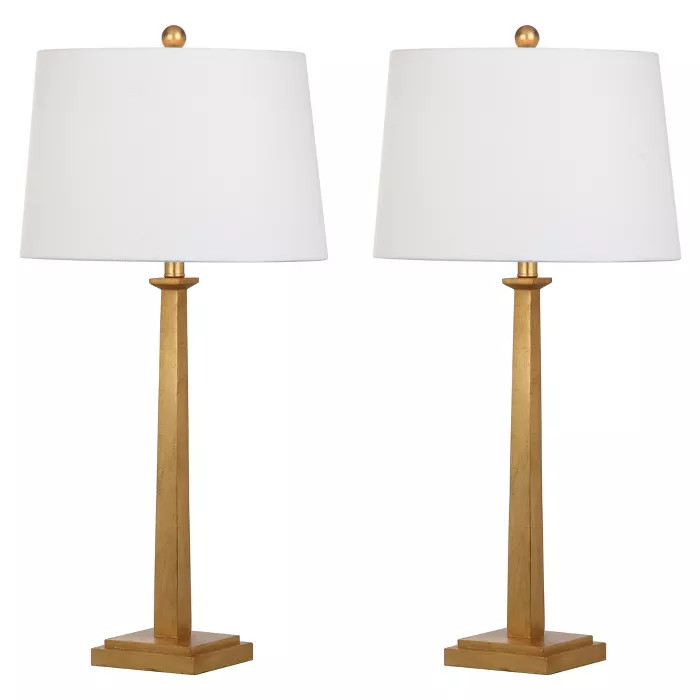 (Set of 2) 31.5" Andino Table Lamp Gold (Includes CFL Light Bulb) - Safavieh | Target
