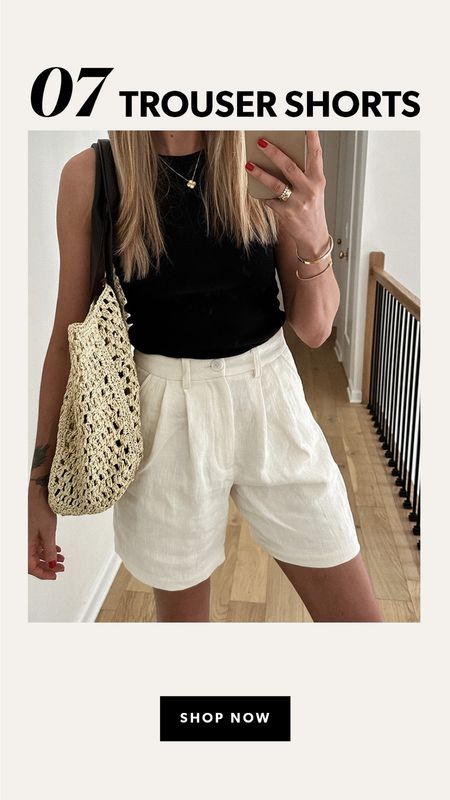 I’m loving trouser shorts this season! These Anine Bing linen shorts can be styled so many ways, even with workwear with a good blazer. Check my spring capsule for more ways to style! #trousershorts #summershorts #fashionjackson

#LTKworkwear #LTKFind