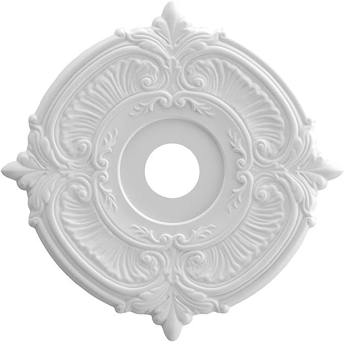 Ekena Millwork CMP22AT Attica Thermoformed PVC Ceiling Medallion, 22"OD x 3 1/2"ID x 1"P, White | Amazon (US)