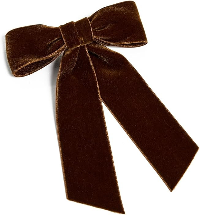 Jennifer Behr Women's Velvet Bow Barrette, Topaz, Brown, One Size | Amazon (US)