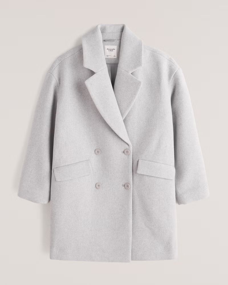 Short Wool-Blend Coat | Abercrombie & Fitch (US)