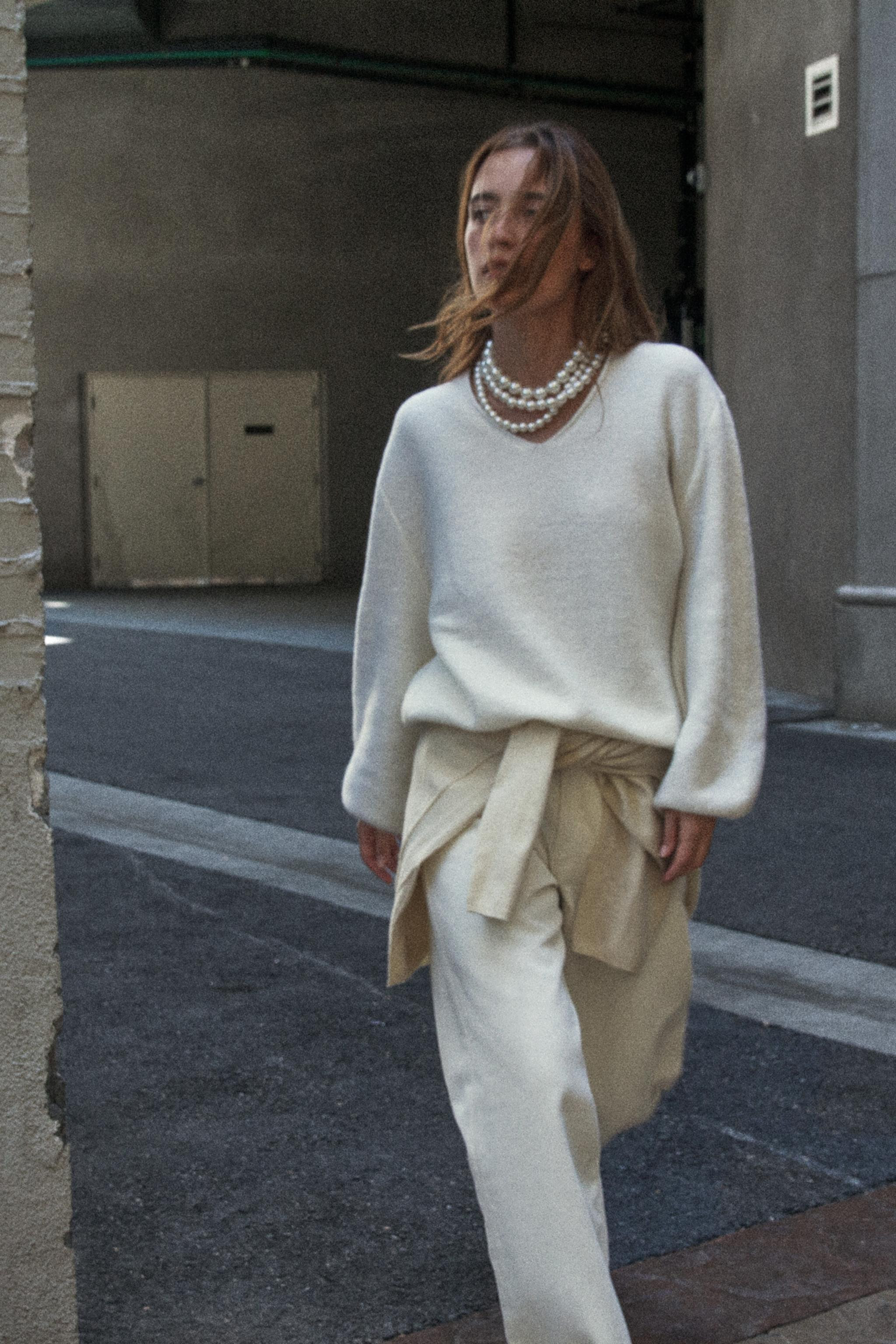 WOOL PUFF SLEEVE KNIT SWEATER | Zara UK