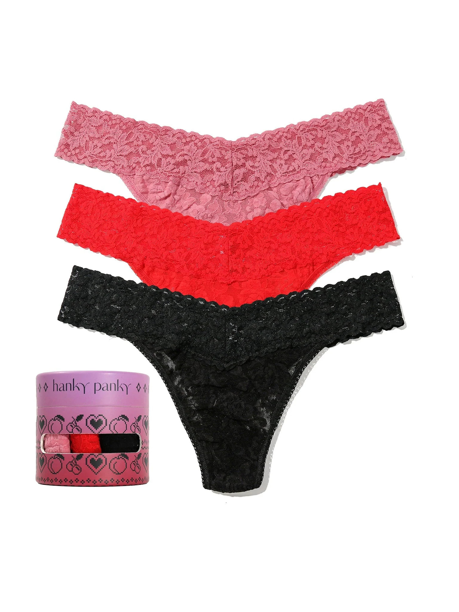 Holiday 3 Pack Signature Lace Original Rise Thong | Hanky Panky